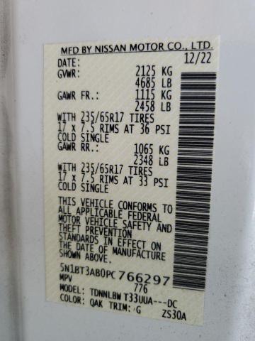 2023 NISSAN ROGUE S 5N1BT3AB0PC766297