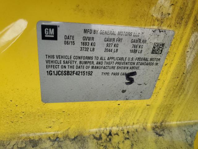 2015 CHEVROLET SONIC LT 1G1JC6SB2F4215192