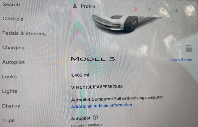 2023 TESLA MODEL 3 5YJ3E1EA6PF557898