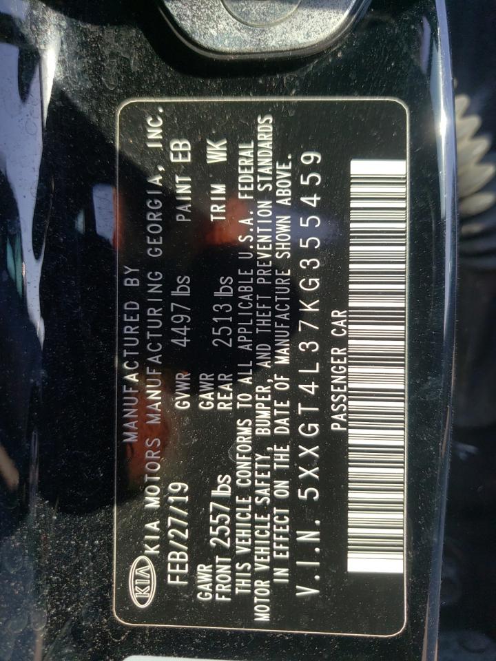 5XXGT4L37KG355459 2019 Kia Optima Lx