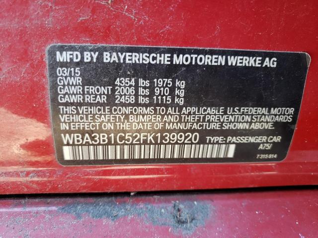 2015 BMW 320 I WBA3B1C52FK139920