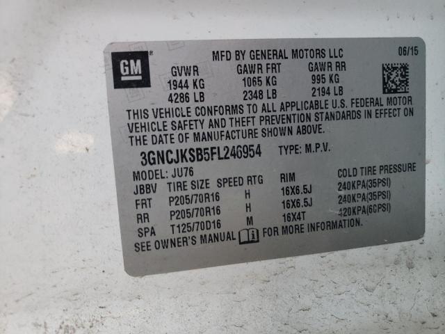 2015 CHEVROLET TRAX LS 3GNCJKSB5FL246954