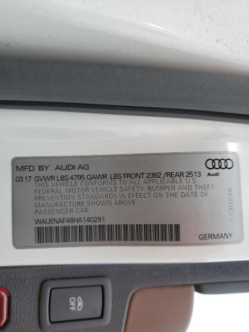 WAUENAF48HA140291 2017 AUDI A4, photo no. 12