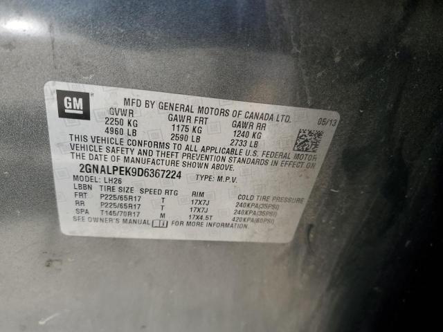 2013 Chevrolet Equinox Lt VIN: 2GNALPEK9D6367224 Lot: 51774124