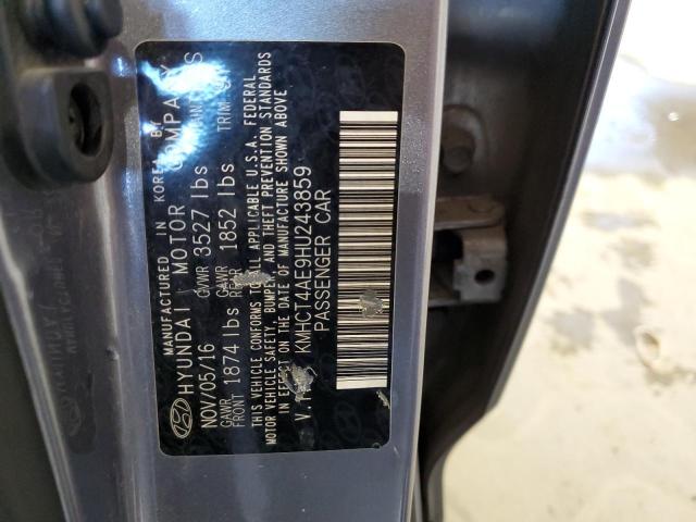 2017 HYUNDAI ACCENT SE KMHCT4AE9HU243859