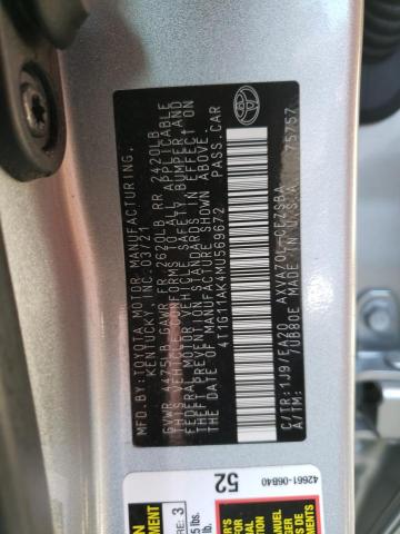 2021 TOYOTA CAMRY SE 4T1G11AK4MU569672