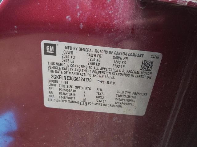2016 GMC TERRAIN SL 2GKFLNE30G6324170