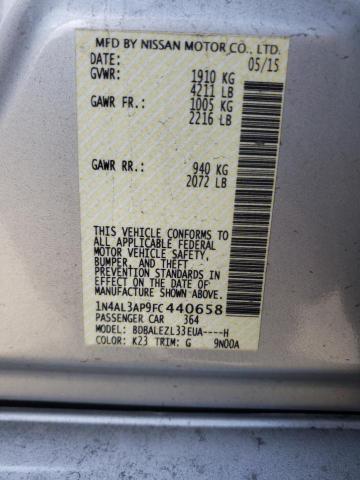2015 NISSAN ALTIMA 2.5 1N4AL3AP9FC440658