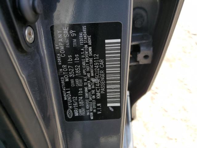 2012 Hyundai Accent Gls VIN: KMHCT4AE6CU249112 Lot: 44440984