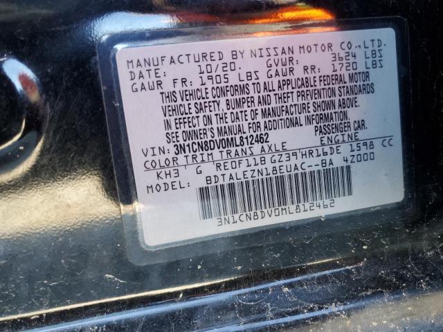 2021 NISSAN VERSA S 3N1CN8DV0ML812462