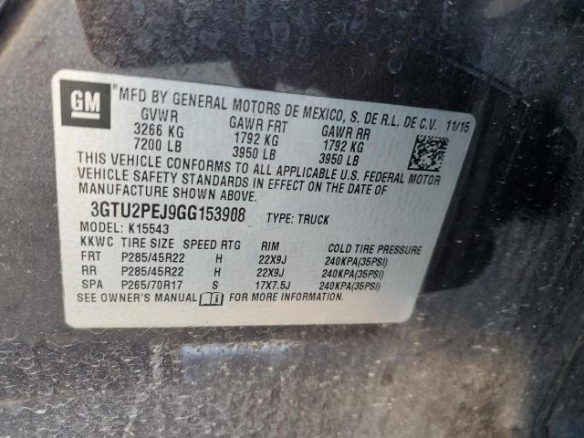 2016 GMC SIERRA K15 3GTU2PEJ9GG153908