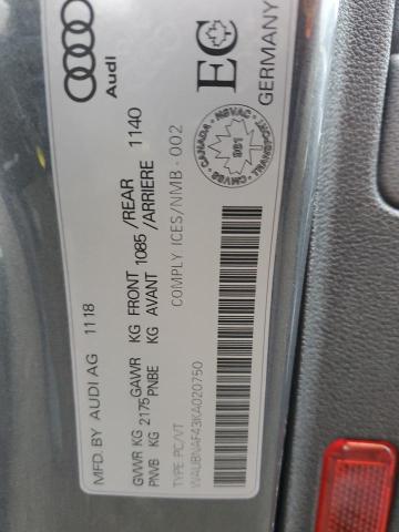 2019 AUDI A4 PROGRES - WAUBNAF43KA020750
