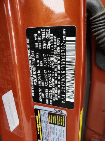 2013 Hyundai Santa Fe Sport VIN: 5XYZUDLB1DG040782 Lot: 41826364