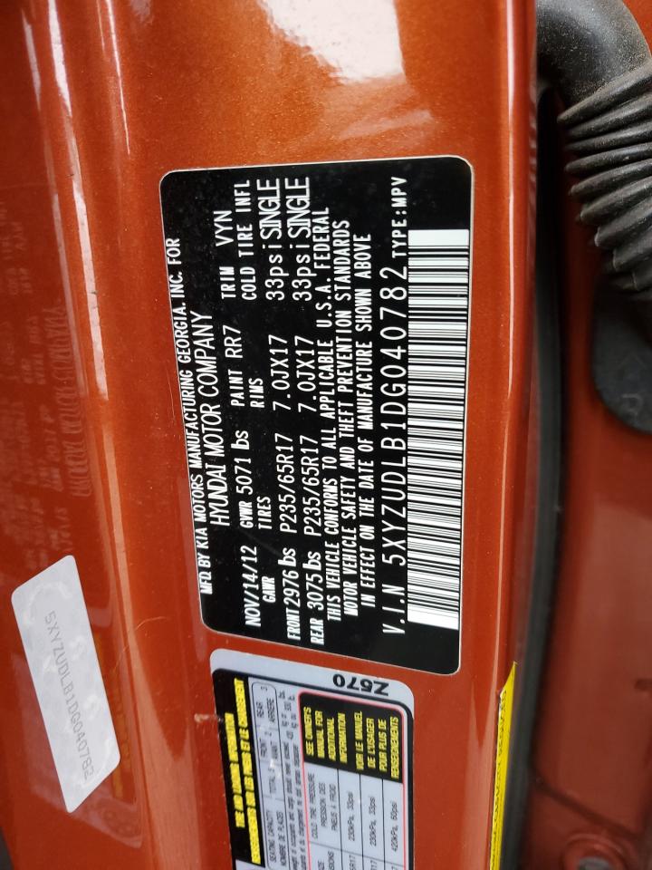 5XYZUDLB1DG040782 2013 Hyundai Santa Fe Sport