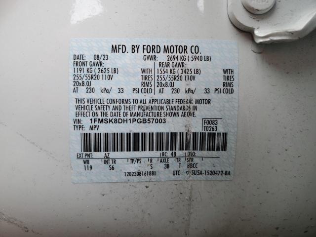 2023 FORD EXPLORER X 1FMSK8DH1PGB57003