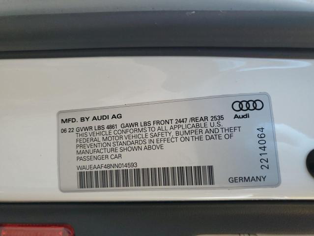 WAUEAAF48NN014593 2022 AUDI A4, photo no. 12