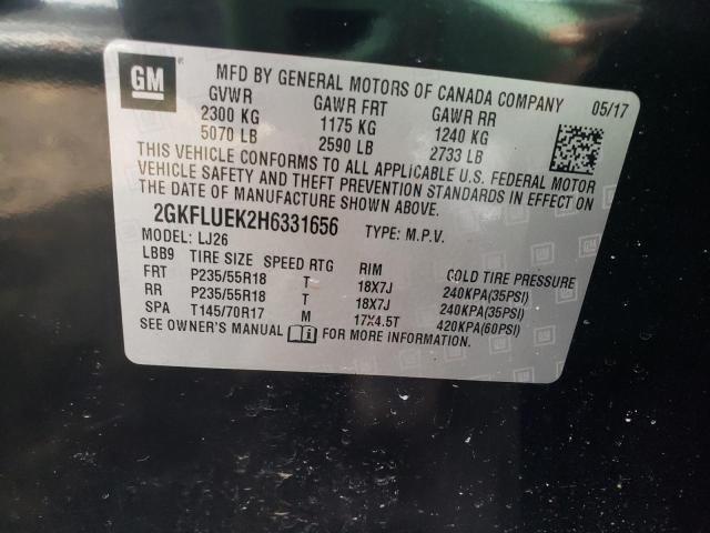 2017 GMC TERRAIN SL 2GKFLUEK2H6331656