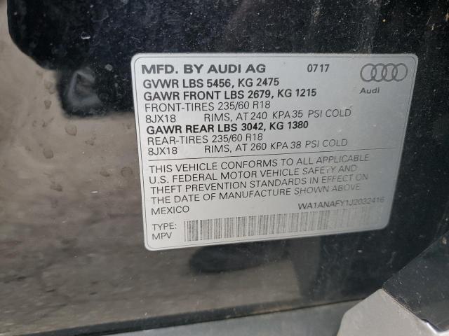 2018 AUDI Q5 PREMIUM WA1ANAFY1J2032416