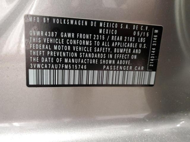 2015 VOLKSWAGEN GOLF SPORT - 3VWCA7AU7FM515746