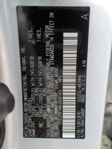 2019 TOYOTA HIGHLANDER 5TDJZRFHXKS606143