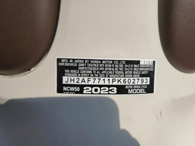 2023 Honda Ncw50 VIN: JH2AF7711PK602793 Lot: 39241997