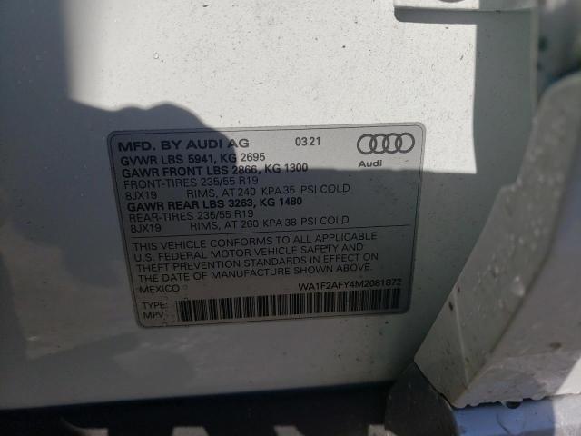 2021 AUDI Q5 E PREST WA1F2AFY4M2081872