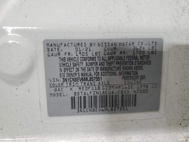 2021 NISSAN VERSA SV 3N1CN8EV6ML857551