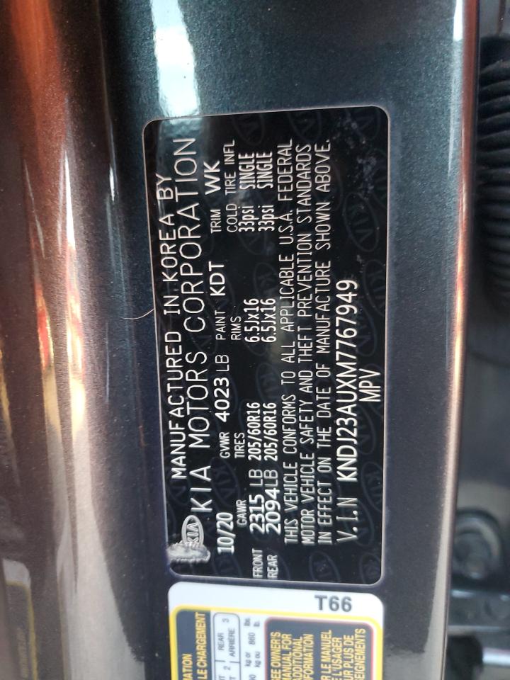 KNDJ23AUXM7767949 2021 Kia Soul Lx