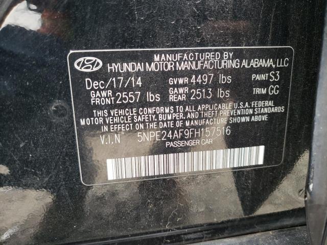 2015 Hyundai Sonata Se 2.4L(VIN: 5NPE24AF9FH157516