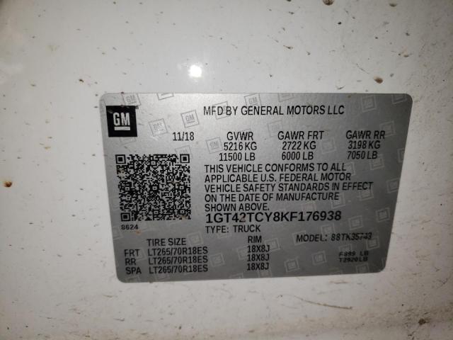 2019 GMC SIERRA K35 1GT42TCY8KF176938