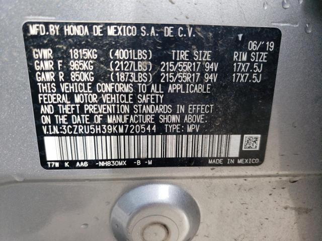 2019 HONDA HR-V LX 3CZRU5H39KM720544