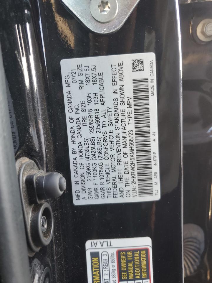 2hkrw2h5xmh668723 2HKRW2H5XMH668723 2021 Honda Cr-V Ex