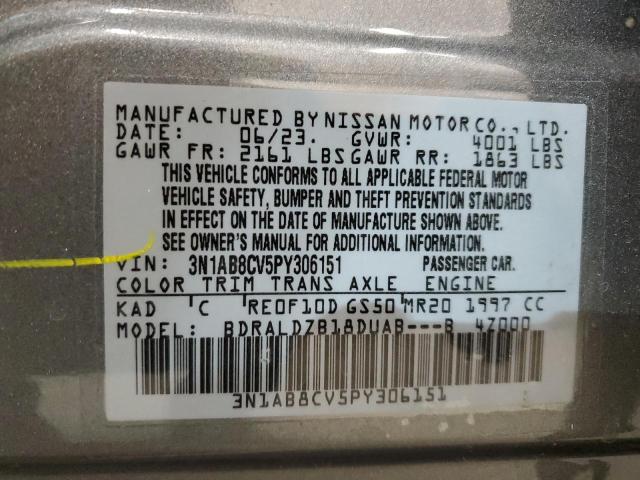 2023 NISSAN SENTRA SV 3N1AB8CV5PY306151