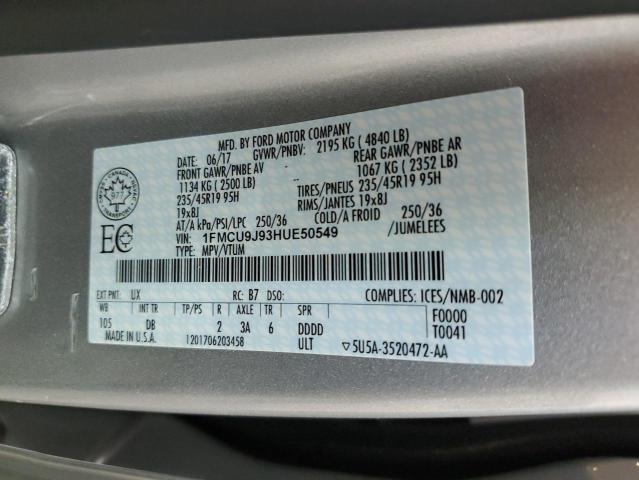 1FMCU9J93HUE50549 2017 FORD ESCAPE - Image 13