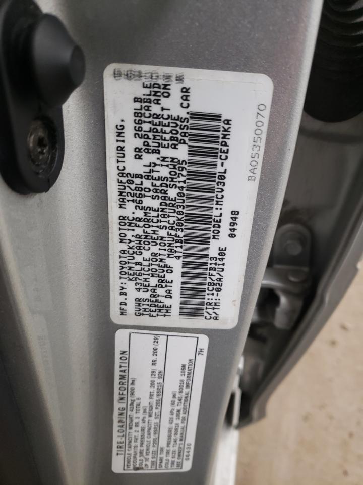 4T1BF30K03U041795 2003 Toyota Camry Le