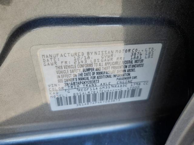 2019 NISSAN SENTRA S 3N1AB7AP4KY283873