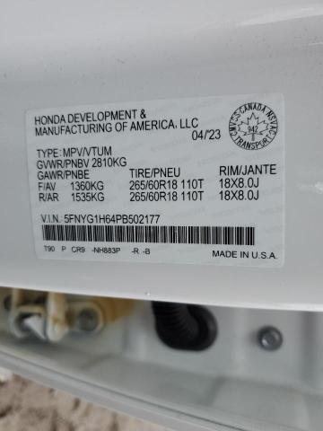 2023 HONDA PILOT TRAI 5FNYG1H64PB502177
