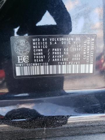 2021 Volkswagen Jetta Gli VIN: 3VW5T7BU2MM021230 Lot: 42197324