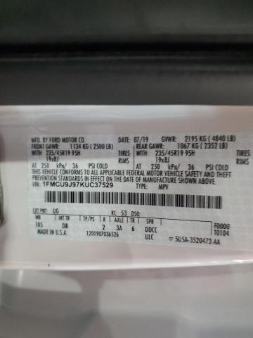2019 FORD ESCAPE TIT - 1FMCU9J97KUC37529