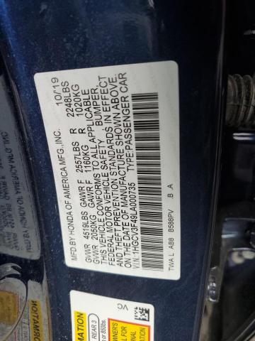 2020 HONDA ACCORD HYB 1HGCV3F49LA000735