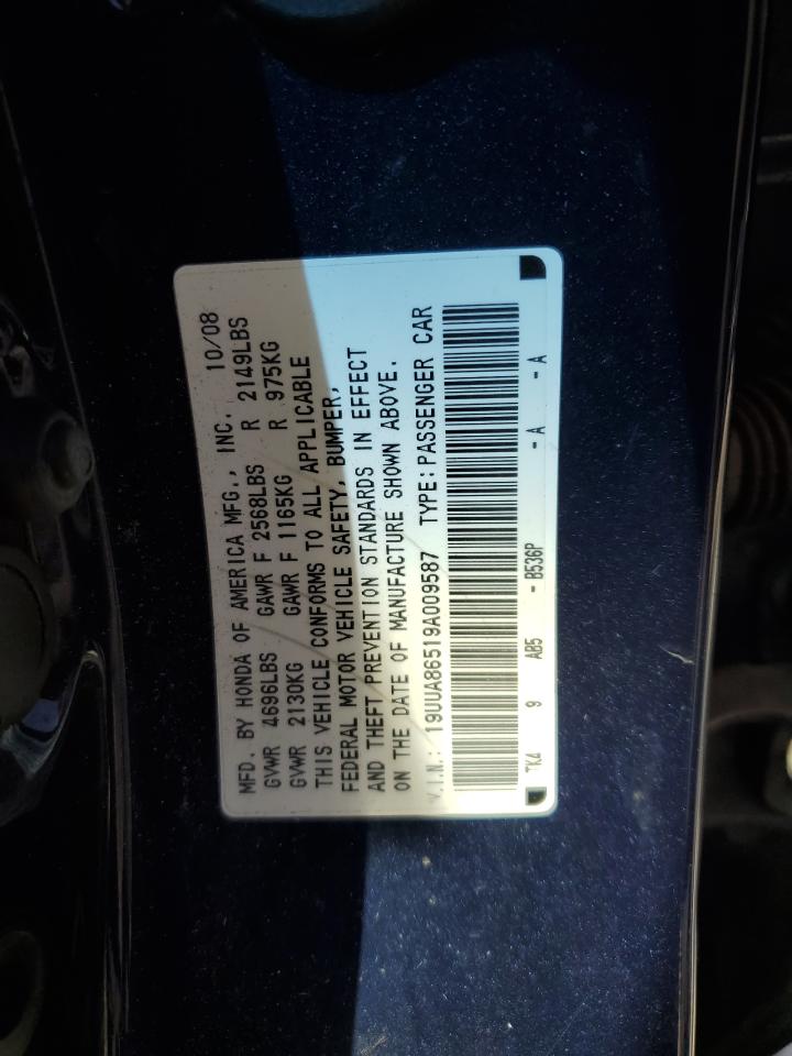 19UUA86519A009587 2009 Acura Tl