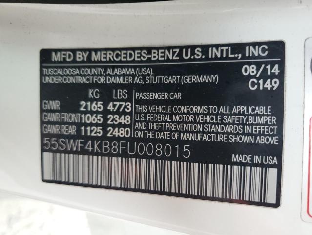 55SWF4KB8FU008015 2015 MERCEDES-BENZ C-CLASS - Image 12