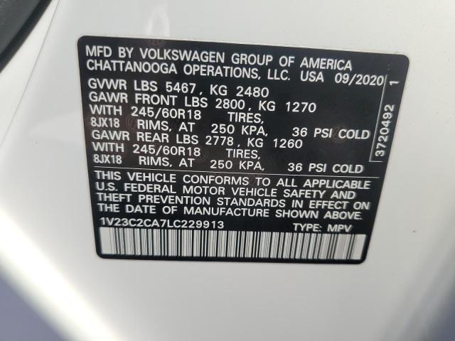 2020 VOLKSWAGEN ATLAS CROS 1V23C2CA7LC229913