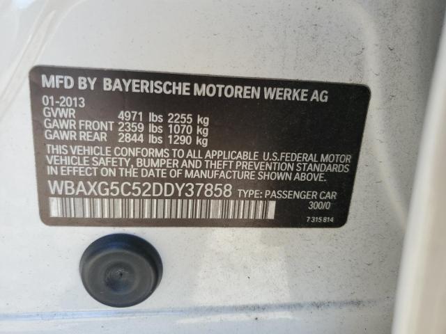 VIN WBAXG5C52DDY37858 2013 BMW 5 Series, 528 I no.12