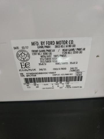 2017 FORD EXPLORER X 1FM5K8D88HGC15607
