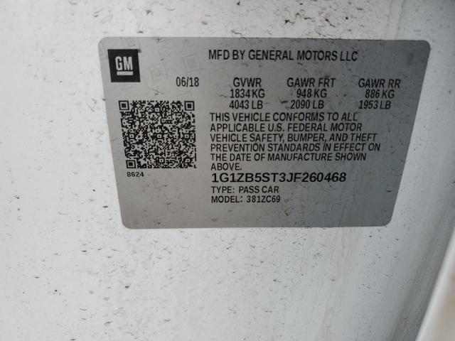 2018 Chevrolet Malibu Ls VIN: 1G1ZB5ST3JF260468 Lot: 44575324