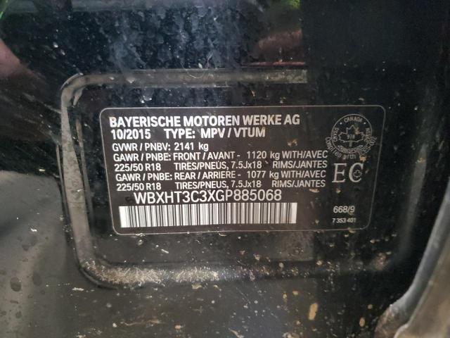 2016 BMW X1 XDRIVE2 WBXHT3C3XGP885068