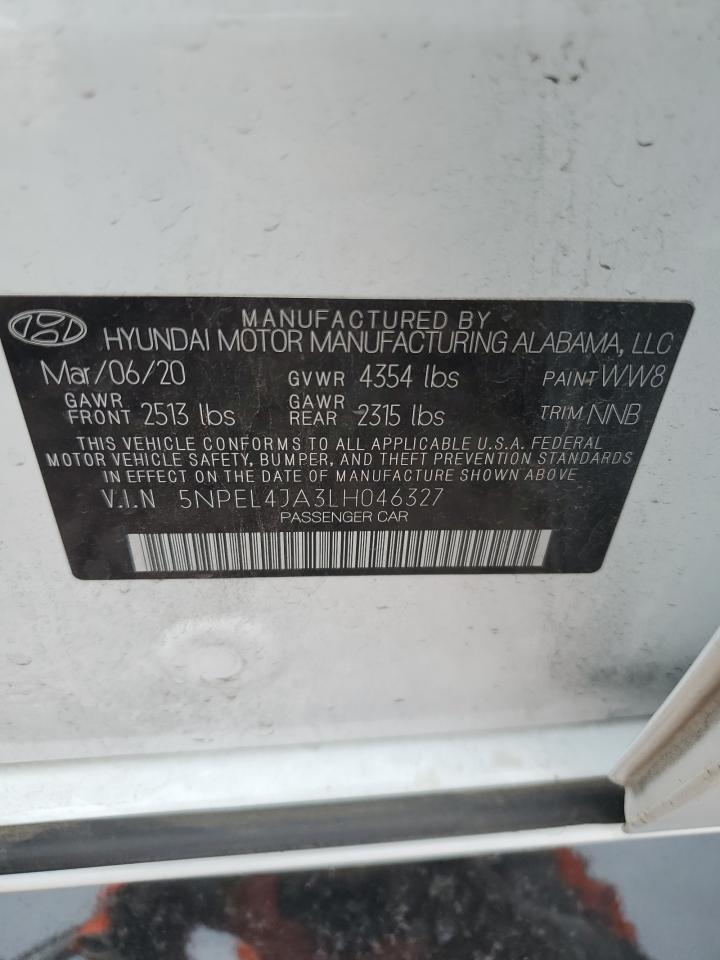 5NPEL4JA3LH046327 2020 Hyundai Sonata Sel