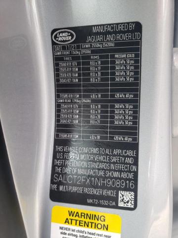 2022 LAND ROVER DISCOVERY SALCT2FX1NH908916