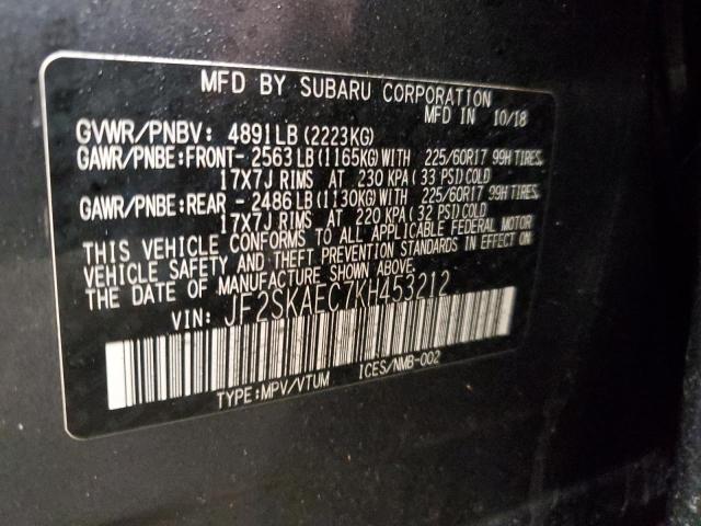 2019 SUBARU FORESTER P - JF2SKAEC7KH453212